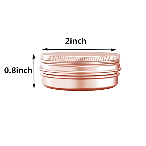 1 Ounce Aluminum Tin Jar with Screw Cap 30mL Tin Cans Refillable Containers for Cosmetic, Lip Balm, Cream, Lotion, Balms, Spices, Salve, Rose Gold 20 Pcs3