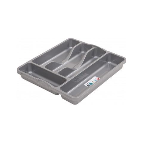 Wham Silver 5-Compartment Cutlery Organiser Tray Cover