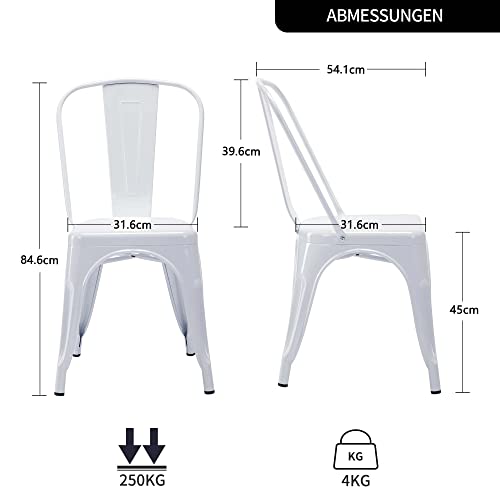 Duhome Sedia da sala da pranzo in metallo ferro