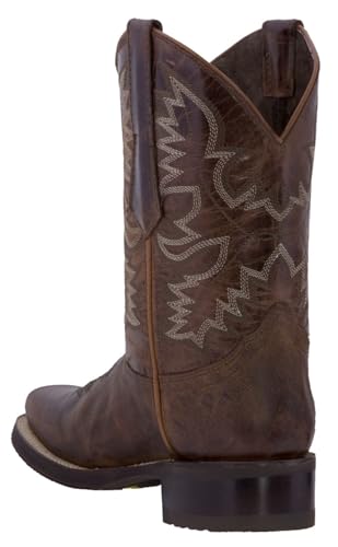 Texas Legacy Mens Chedron Western Leather Cowboy Boots Rodeo Saddle Square Toe3