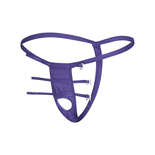 Men's sexy underwear with strap button G-string sexy hollow T-pants