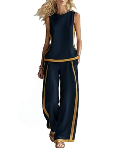 Ensemble 2 pièces en lin thermorégulateur et pantalon large
