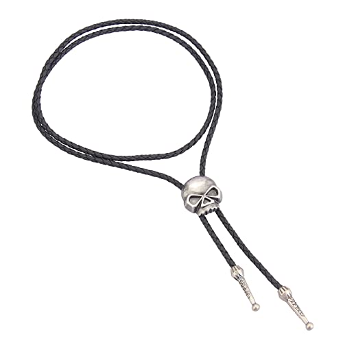 Image of GelConnie Native American Bolo Tie Rodeo Cowboy Leather Necktie Western Necklace Costume Accessories for Men,Women