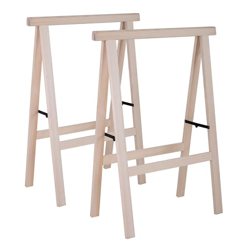 Pack de 2 Caballetes de Madera plegables de 100x73,5cm
