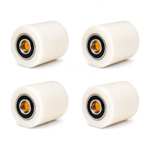 4 Stück Nylon Hubwagen Rollen 80x70mm,Achse 20mm mit Kugellager,Max450KG x4