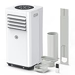 Air Conditioning Unit Portable Air Conditioner 9000 BTU 4-in-1 Dehumidifier, Cooling Fan with 2 Speeds, Digital Display & Remote Control, Window Kit, 24 Hour Timer for Room Up to 269sq.ft