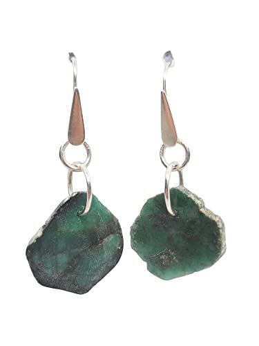 Boucles d'oreilles argent 925 avec pierre paesina naturelle véritable