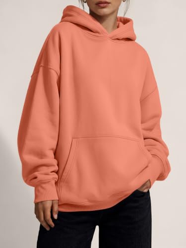 Image of Trendy Queen Women Oversized Hoodies Fall Outfits | Gentle Skin Feel, Aesthetic Drop Shoulder, Large Kangaroo Pocket, Seamless Daily Outfit Match