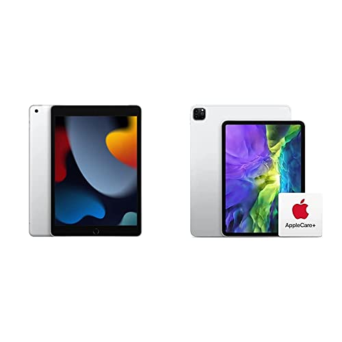 2021 Apple 10.2-inch iPad (Wi-Fi + Cellular, 256GB) - Silver with AppleCare+ (Renews Monthly Until Cancelled)
