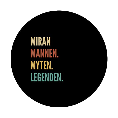 Funny Swedish First Name Design - Miran PopSockets Swappable PopGrip, Black - Image 3