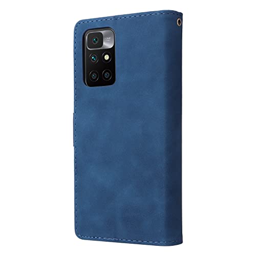 Caso da carteira para Xiaomi Redmi 10, para Xiaomi Redmi 10 Prime Case, Premium Soft Pu Carteira do