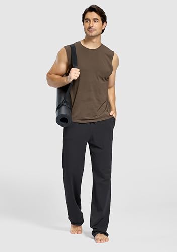 Pudolla Men's Tall Sweatpants 32"/34"/36" Long Inseam Cotton Yoga Pants Athletic Lounge Casual Pants for Men with Pockets 6