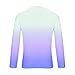 Mens Long Sleeve Shirts Casual Gradient Shirt Loose Pullover Graphic T-Shirt Fall Fashion Workout Athletic Sweatshirt