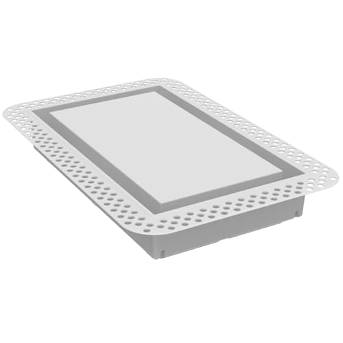 Fittes Flush Wall Vent [Lite], Minimalist ABS Plastic HVAC Air Return Register Cover, Customizable Modern Airflow Solution for Home or Ceiling, Pro Install – 6"x12" – Cotton White – 1 Pack