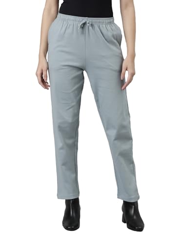 Image of GO COLORS Solid Ultra Warm Casual Pant for Women | Mid Rise, Warm tech
