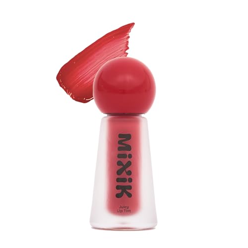 MIXIK Juicy Lip Tint, Hydrating Water-Based Lip Stain and Gloss that feels light and fresh for Dewy and Radiant lips, Formulated with Blue Agave Extract for long lasting Moisturizing (Spiced Sangria)