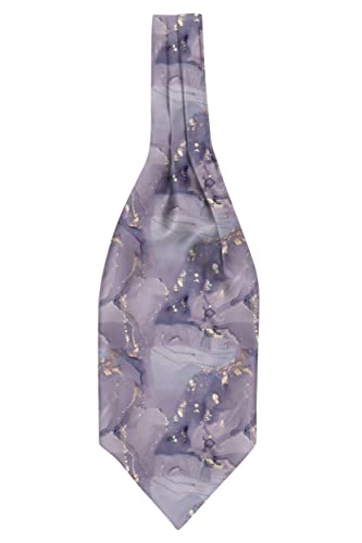 Image of BLACKSMITH Jacquard Microfiber Neckwear Ascot and Matching Pocket Square Set for Men