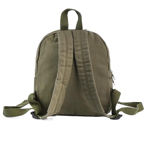 Mt World Personalized Mini Backpack Canvas Toddler Backpack Custom Small Cotton Backpack Monogram Infant Backpack Vintage Canvas Mini Backpack thumb #4