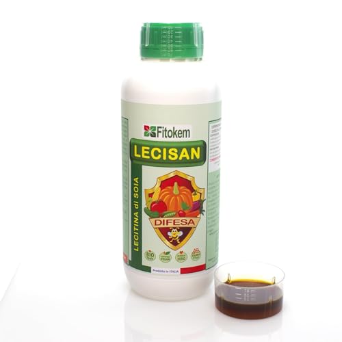 FITOKEM Lecisan - Lecitina de Soja para Plantas (1 Litro Concentrado para Diluir) Ayuda Contra Muchas Enfermedades que Amenazan la Salud de tus Plantas cada Temporada