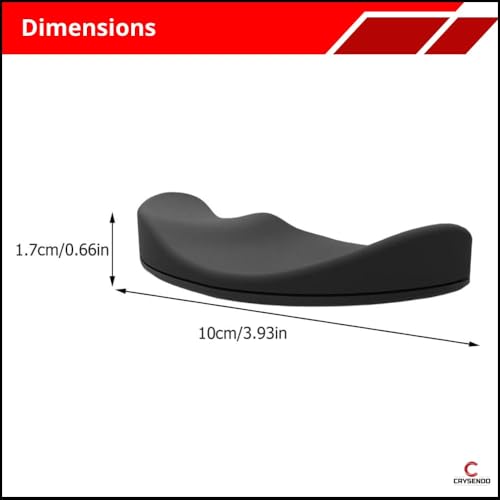 Image of Crysendo Ergonomic Right Hand Wrist Pad For Mouse & Keyboard| Skin-Friendly Smooth Movement Palm Support For Home /Office /Gaming| RSI & Carpal Tunnel Syndrome Wrist Pain Relieving Mouse Hand Rest-Black
