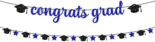 2025 Graduation Banner Decorations – Black Glitter 'We Are So Proud Of You' Pre-Strung Garland
