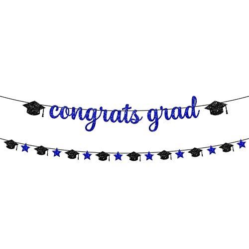 Image of KatchOn, Glitter Congrats Grad Banner - 10 Feet, Pre-Strung | Grad Garland Class of 2026 | Congratulations Graduate Banners 2026 | Graduation Party Decorations | Graduation Decorations 2026