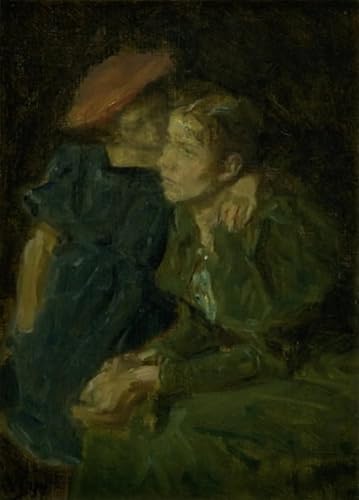 Impression sur toile Viggo Johansen Nanna et sa mère | Décoration murale salon 60x90cm