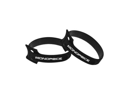 Monoprice Hook & Loop Fastening Cable Ties 6inch, 100pcs/Pack - Black
