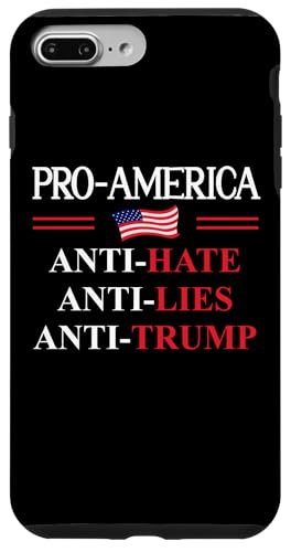 Pro America Anti Trump Hate Lies Resist Sign Anti Trump Flag Hülle für iPhone 7 Plus/8 Plus