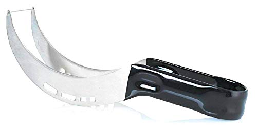 Professional Grade Stainless Steel Watermelon Slicer and Cutter by Hallogy - 3 in 1 Watermelon Slicer, Watermelon Corer, and Watermelon Server with Ergonomic Rubber Grip