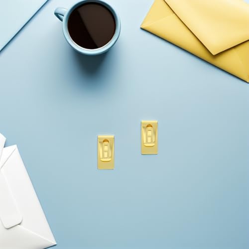 Clip para billetes de acero inoxidable dorado de 4 piezas organizador minimalista de bolsillo 6