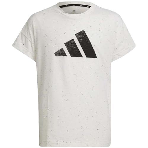 adidas 3BAR FUTURE ICONS T-Shirt Mädchen in white melange-black