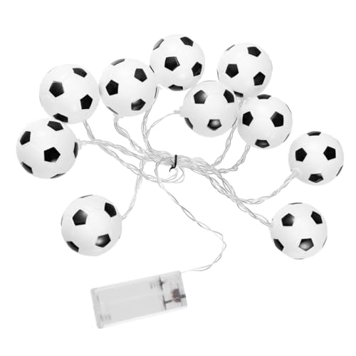 Alipis Guirlande Lumineuse Ballon de Football LED 1,5 M 10 Mini Ballons Veilleuse Décorative sans Piles pour Chambre d'Garçon et Filles et Jardin