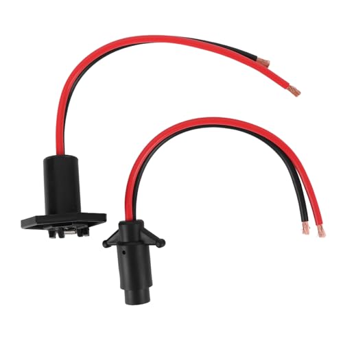 Trolling-Motor-Stecker und Steckdose, 12 V, 2-Draht, Wasserdichter Steckverbinder für Marineboote, Kajaks, Robuste Schnellverbindung