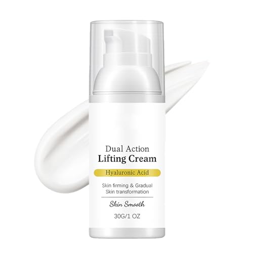 Gloramd Serum OKOA SKIN Dual Action Lifting Cream with Peptides & Hyaluronic Acid Firming & Hydrating Face Moisturizer Smooth Skin Lightweight Non-Greasy Anti-Wrinkle Cream for All Skin Types