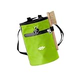 Bolsa de tiza para escalada, ajustable, con cremallera, bolsillo de almacenamiento y soporte para pinceles, bolsa de tiza para escalada en roca, búlder