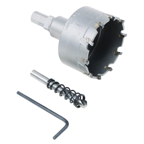 AUTOTOOLHOME 2 inch (50mm) Metal Steel Hole Saw Tooth Carbide Tip TCT Drill Bits Kit for Thick Metal Wood