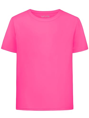 Boys Neon Shirt Youth UPF 50+ Dry Fit Athletic Short Sleeve Tops Tees Kids Rash Guard Neon Shirts for Boys and Girls