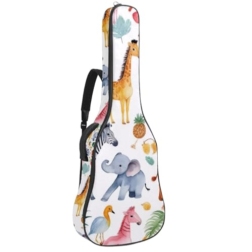 Étui souple pour guitare acoustique imperméable en tissu Oxford avec poches de rangement