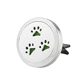 Car Air Freshener - Aromatherapy Essential Oil Love Diffuser - Stainless Steel Vent Clip Locket - Perfect Birthday Gift For Father & Mom