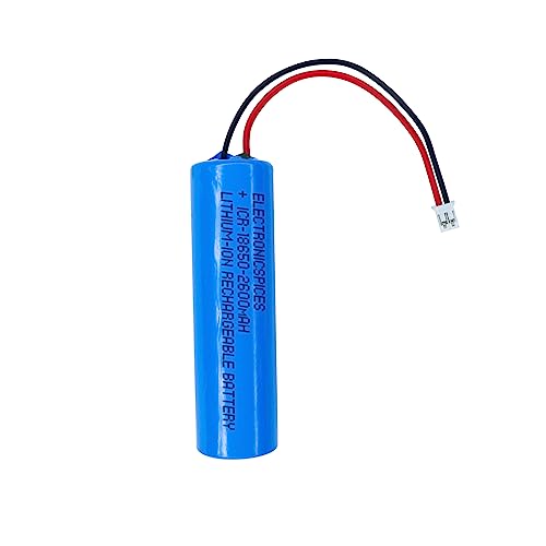 Electronic Spices 2600mAh Rechargeable Battery Lithium-ion with Wire and JST Connector Without BMS