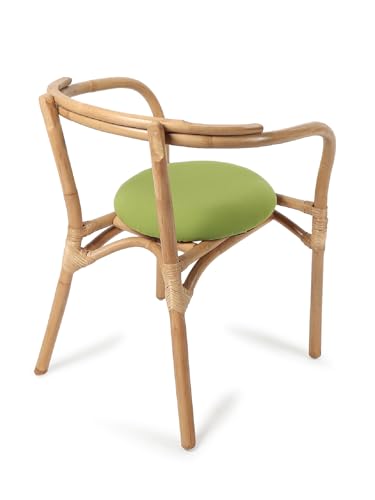 Image of Habere India-All the Cultures Fabricating India Cane Furniture | Outdoor Furniture | Arm Chair | Outdoor Chairs for Balcony - Green (57 * 58 * 73 cm)