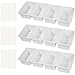 Outus 24 Pack Book Bins for Classroom Plastic Cubby Storage Bins Colored Kids Toy Organizer Container with 120 Pcs Self Adhesive Label for Student Teacher Library School Office Home(White)