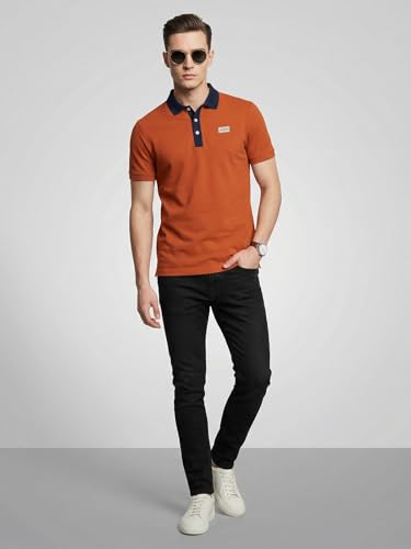 Image of Veirdo Men's Polo T-Shirt Regular Fit, Half Sleeve Contrast Collar Tee, Solid Color Summer Wear, Comfortable Travel, Casual & Office Styling (Sizes S-2XL)