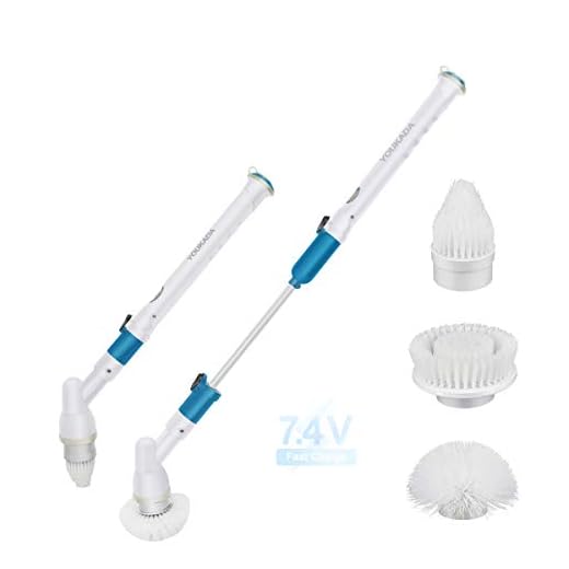 YOUKADA Super Power Spin Scrubber, 7.4V 2000mAh New Upgraded Spin Scrubber, Cordless Power Cleaning Bursh for Bathroom, Kitchen (Blue)