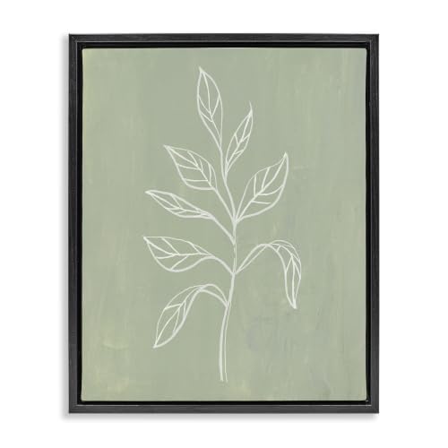 Drooping Plant Leaves Botanical, 25 x 31 Inch Canvas in Floater Frame