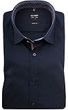OLYMP Level Five body fit Hemd Halbarm mit Under Button Down Kragen aus Stretch in im taillierten Schnitt in nachtblau