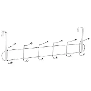 ANADIK Multifunctional Metal Chrome Finish Door Hook Organiser/Wall Hook Hanger for Room, Kitchen, and Bathroom (Silver) (2)