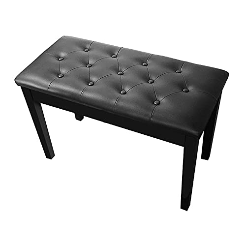 WDSOPK Leather Piano Bench Comfortable Duet Piano Bench Piano Stool with Music Storage Soft Cushion...