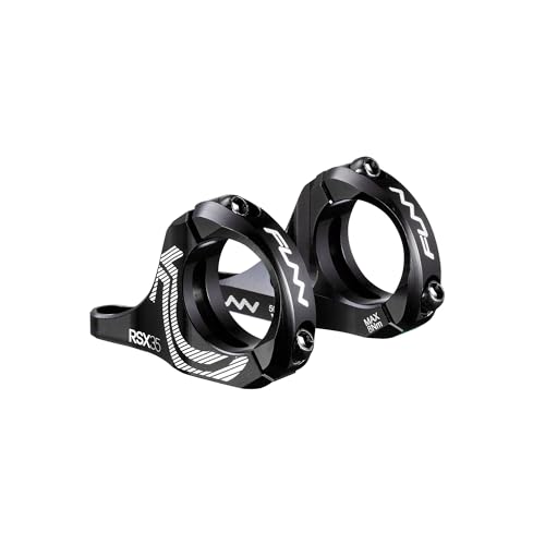Funn RSX Mountain Bike Direct Mount Bike Stem with 35mm Bar Clamp 2 Pieces Lightweight Split Design for Dual Crown Forks Adjustable Extension 45-50mm with 30mm Rise (Black)